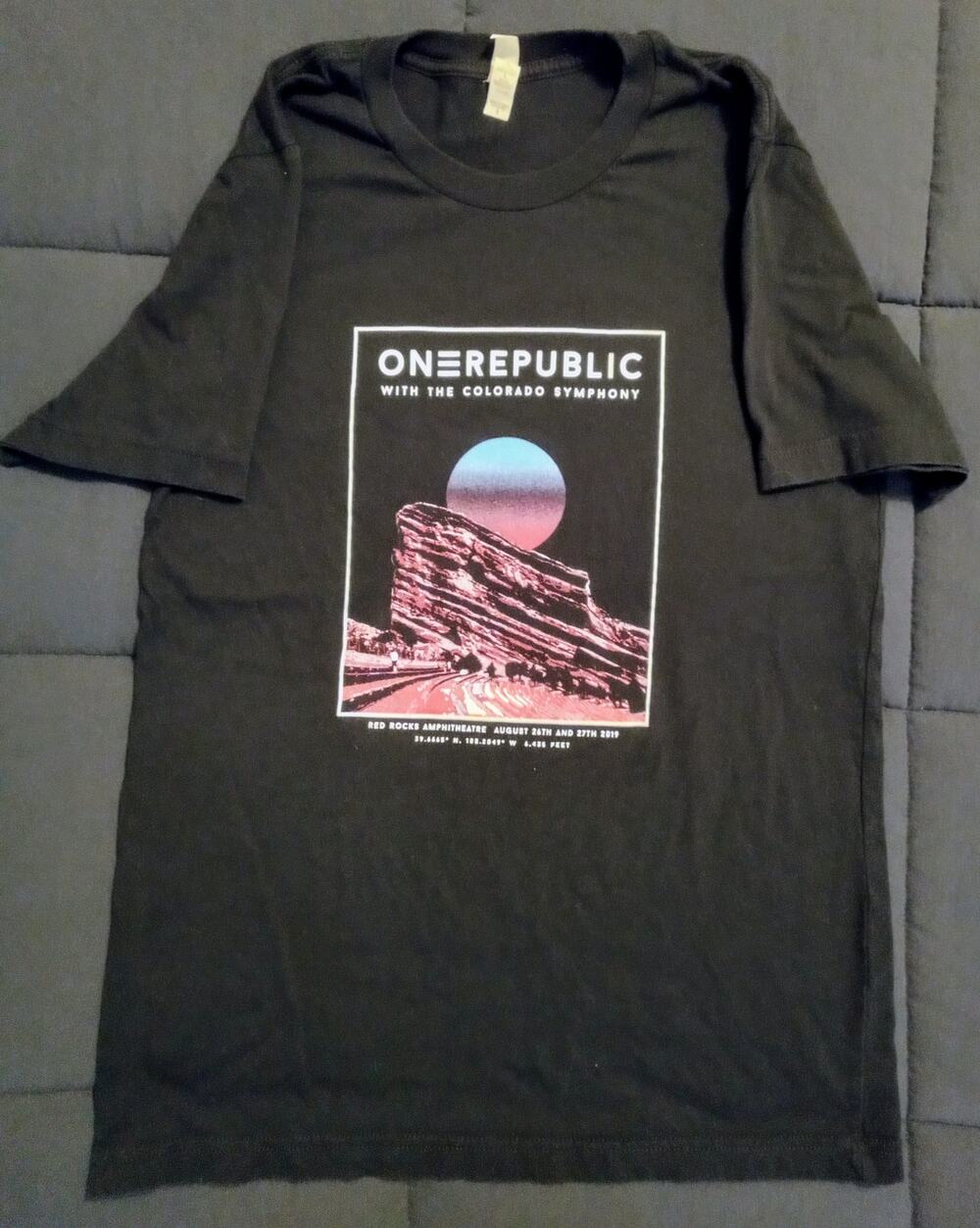 OneRepublic x Red Rocks Colorado Symphony Concert Tee Shirt Pop Alt Rock SZ S